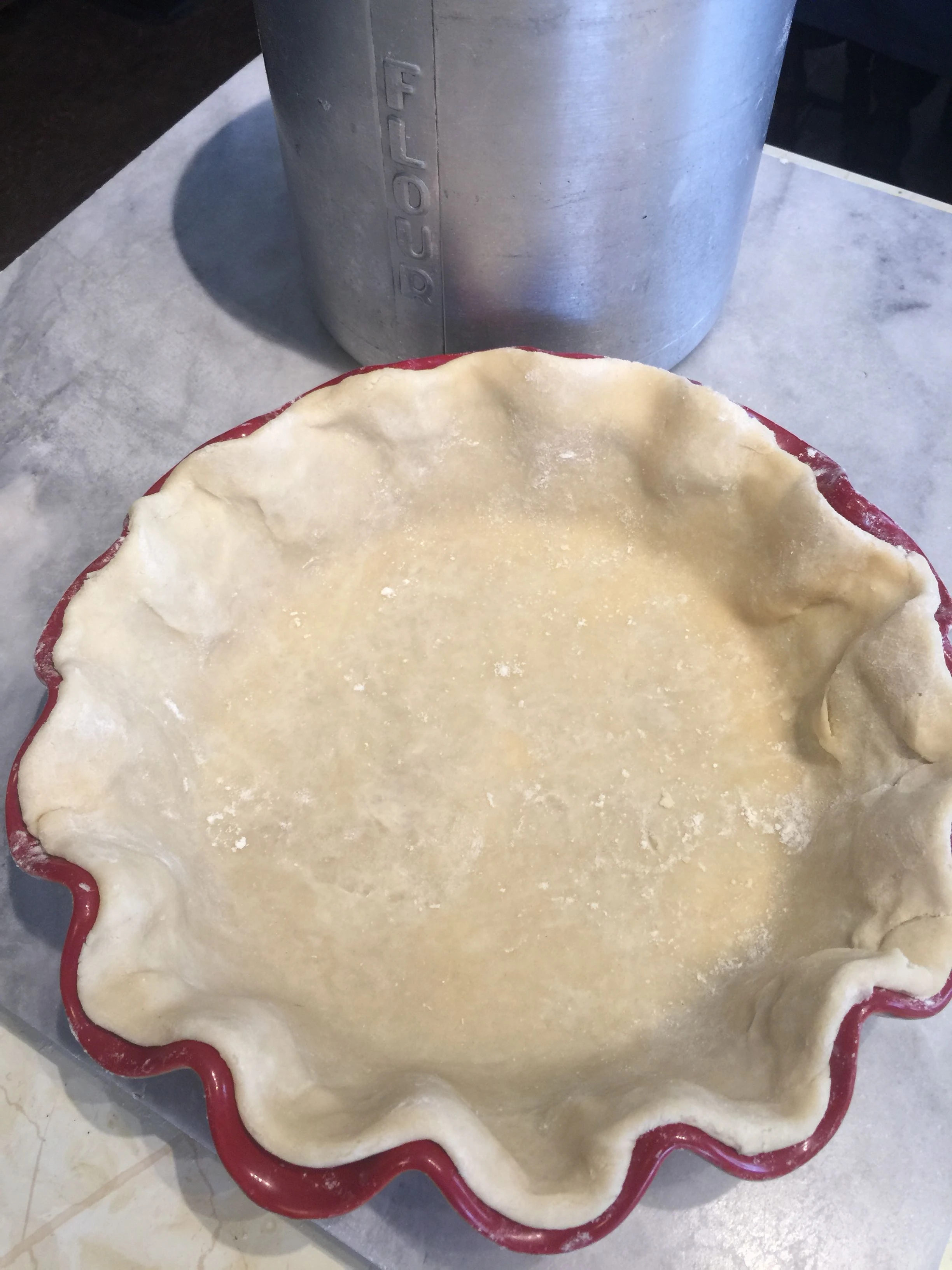 Pie crust from yesterday.