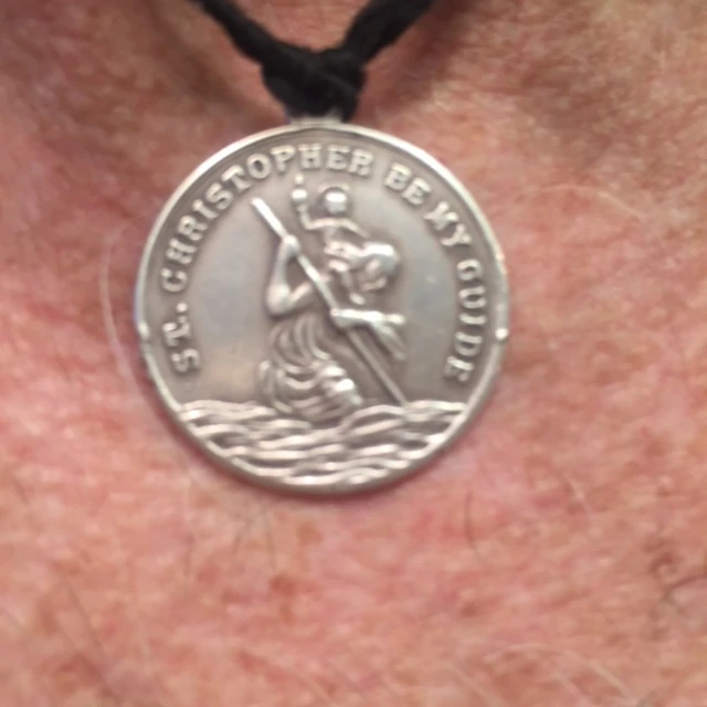 St. Christopher is the patron saint for travellers. 