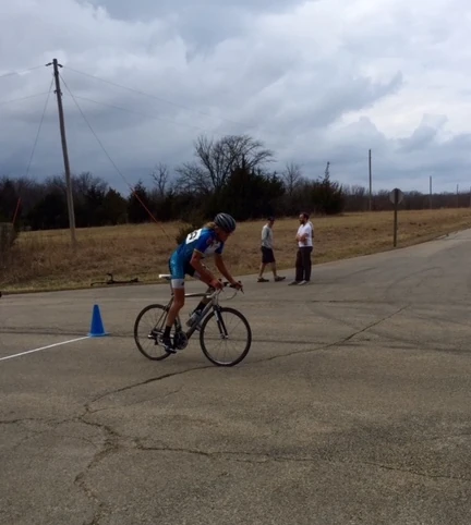 Climbing with a lap to go on Sunday.