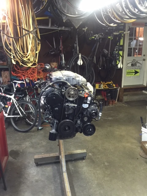 I have to chance the timing belt and put on a new oil pan before we start the real job of installing it.