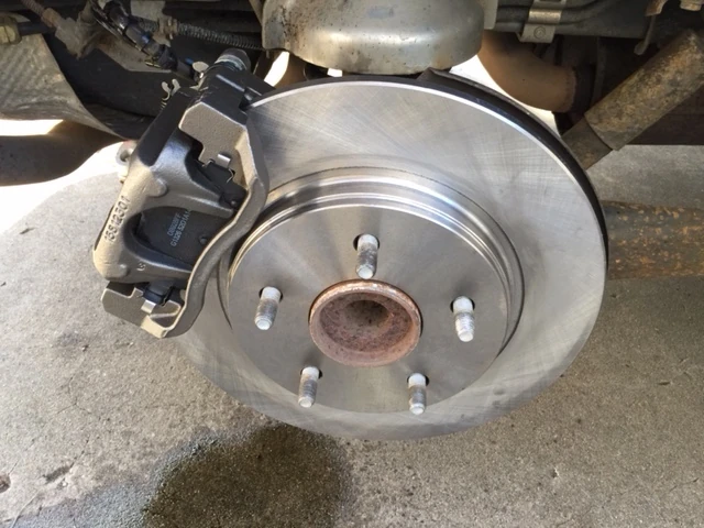 New rotors, calipers and pads on Dennis&rsquo; van.