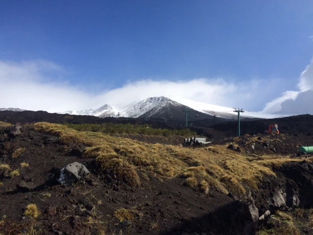 Trudi&rsquo;s hotel room view of Mt. Etna.