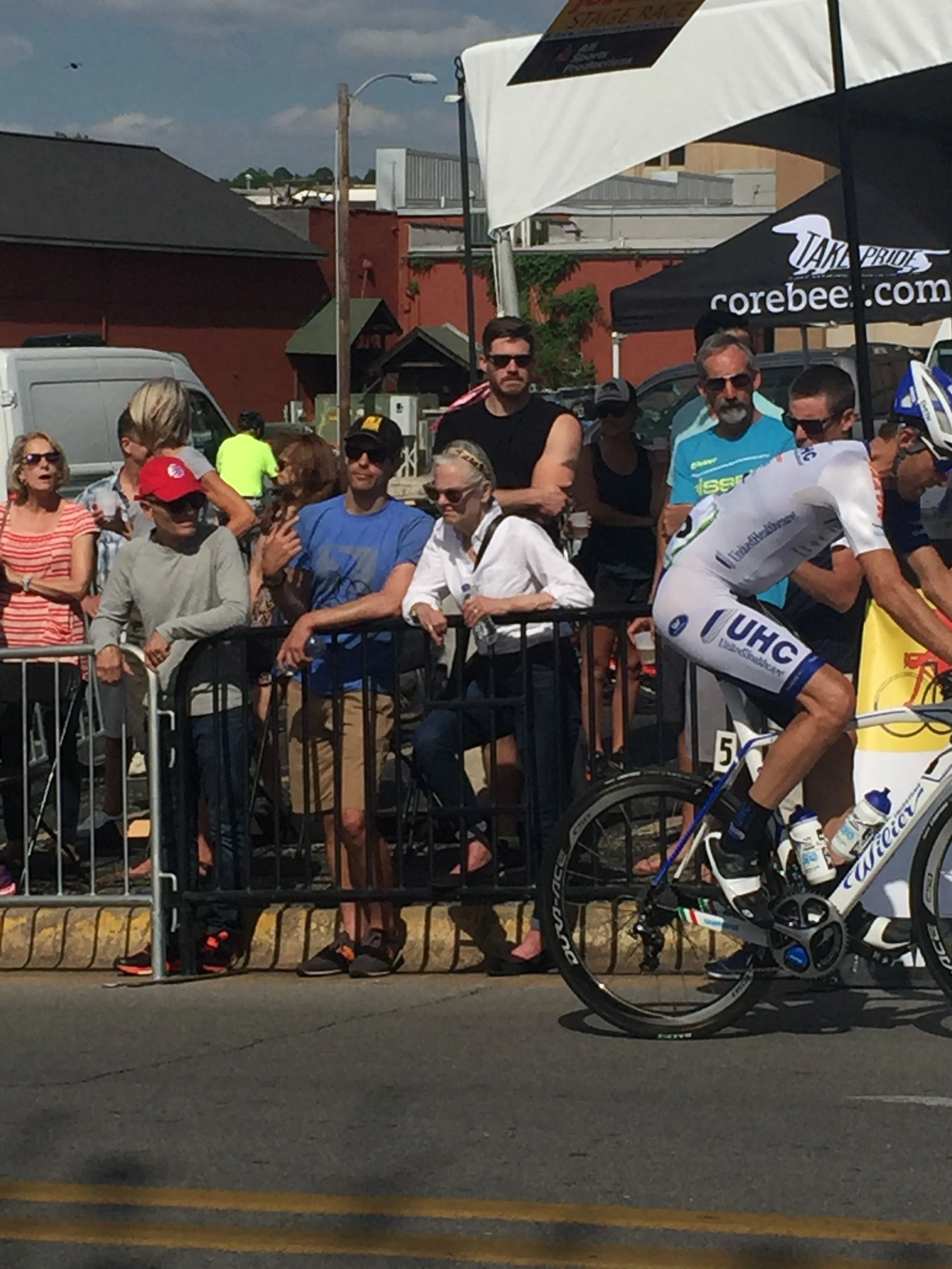 This is Nancy Martin and her son, John. I met John yesterday. I tried to go across the street to talk to Nancy, but they were doing a family introduction at the race and they were busy. I raced with Joe the first couple times I did this event. Seems like such a long time ago, but then when I think about it, it seems short. Time is strange.