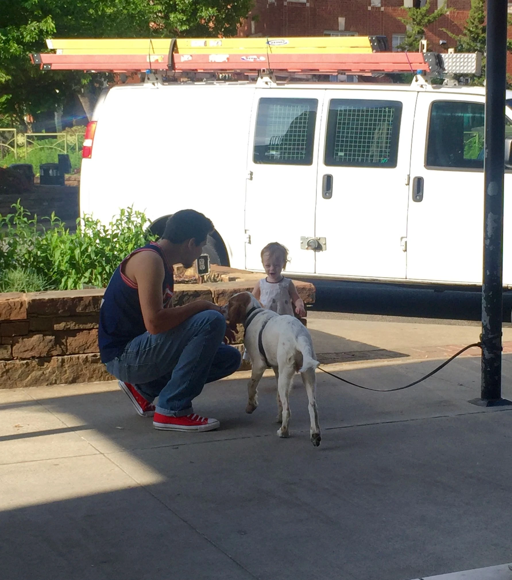 Tucker got a lot of attention this weekend. Especially from kids. He likes kids a lot, maybe better than other dogs.