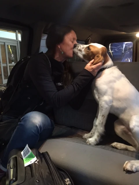 Both Trudi and Tucker were very happy to see each other.