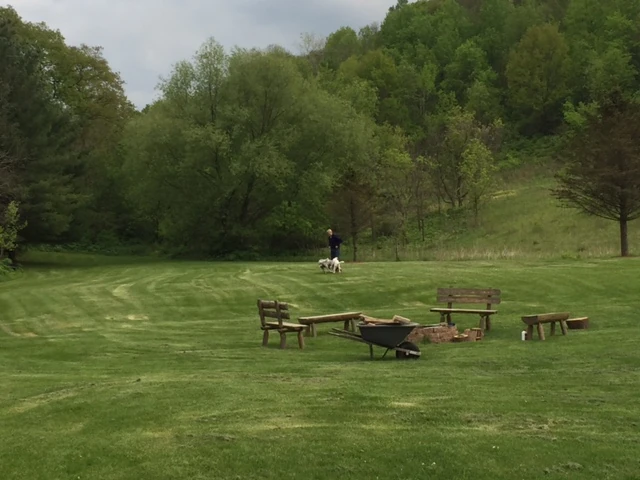 Dennis with Tucker and Hawkeye.