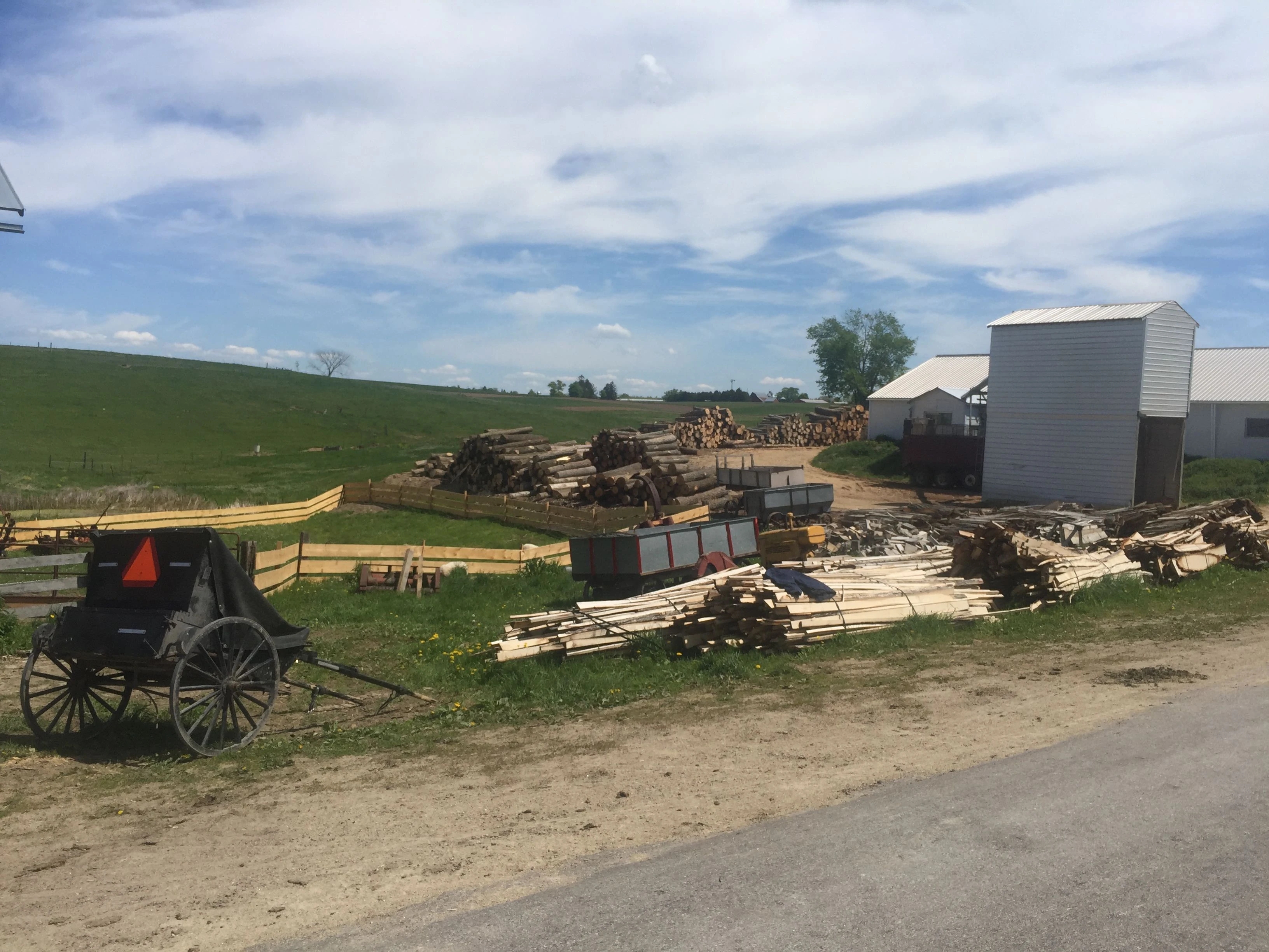 An Amish lumberyard.