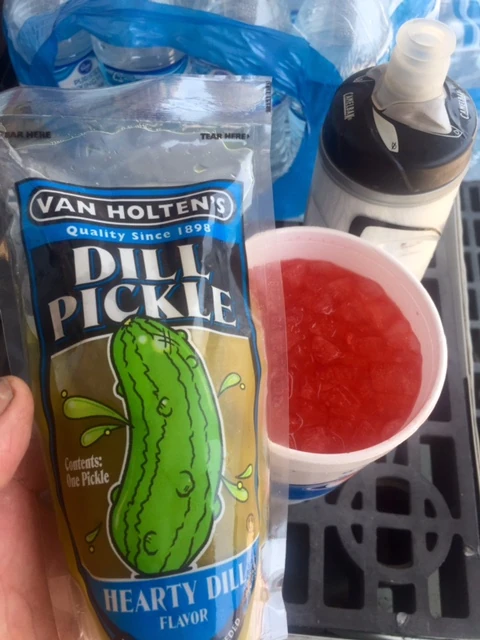 Mid ride refreshments.