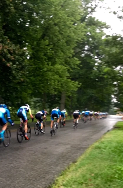 The field was stretch out like this the majority of the race.