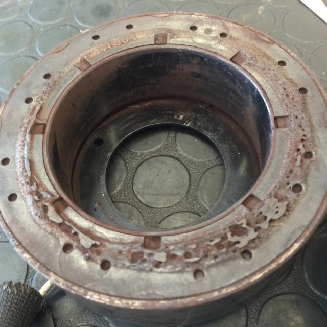 I&rsquo;m not sure what happened to this AC clutch, but it melted.