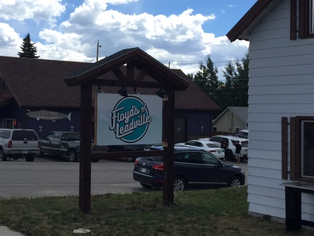 Floyd&rsquo;s sign in front of his house in Leadville. I don&rsquo;t think he has a license yet.