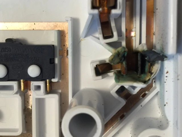 It melted the circuit board, so it is toast.