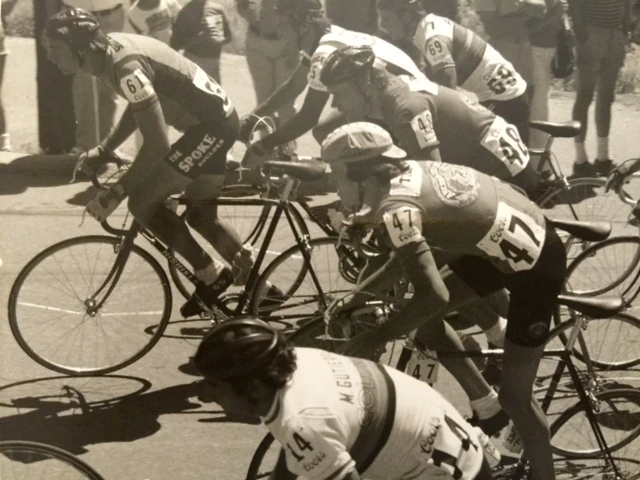I believe this is the Morgul-Bismark stage of the Coor&rsquo;s Classic that year. I&rsquo;m #47, Tom just above me. 