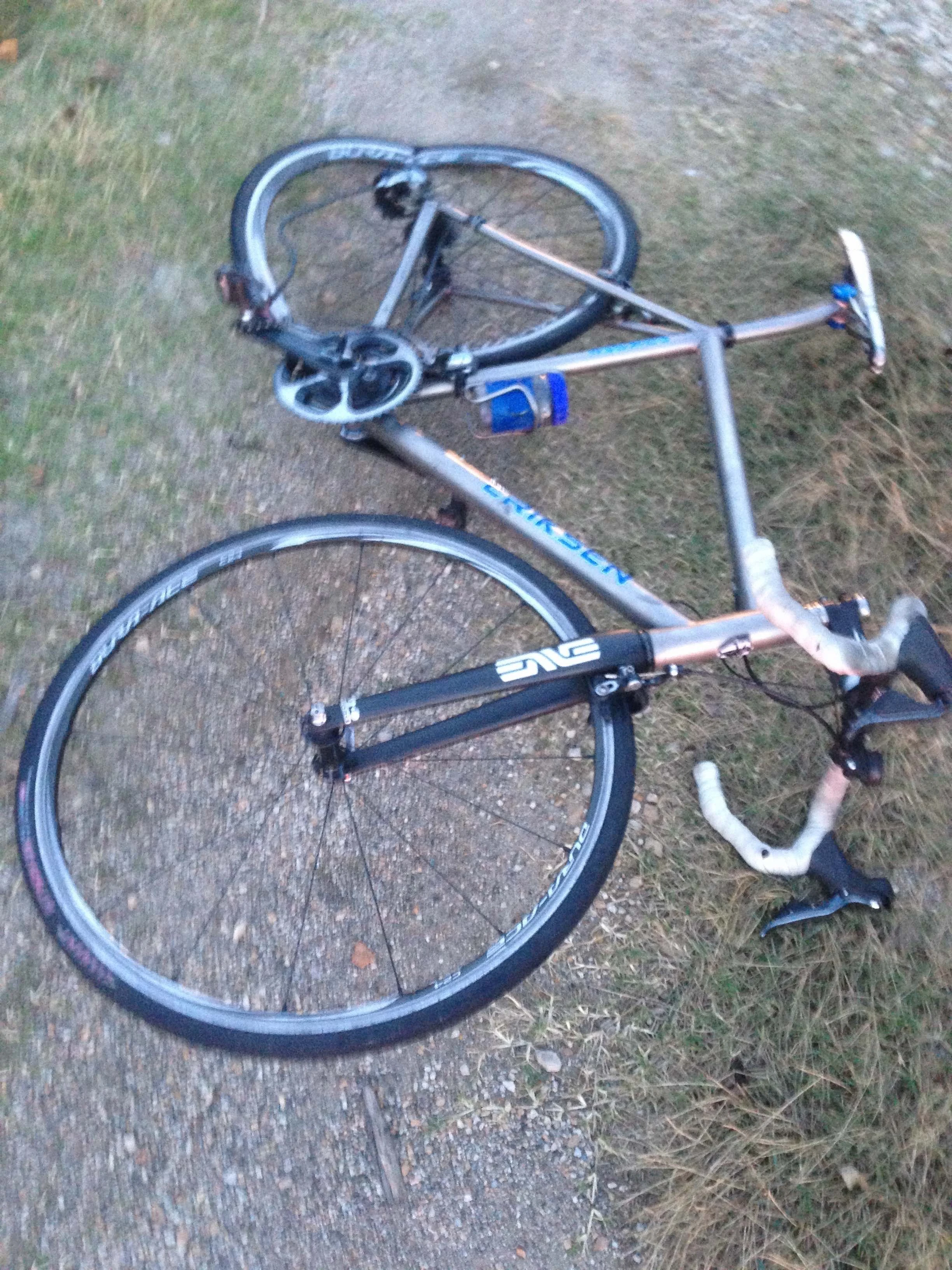 I don&rsquo;t have my bike, so don&rsquo;t know what is the matter with it. Obviously the rear wheel is not good.