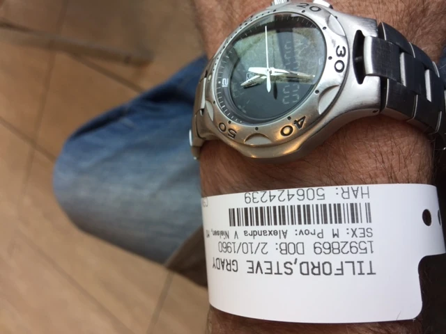 I&rsquo;m not sure about doing outpatient stuff at a hospital and having to wear one of these. (Not the watch.) 