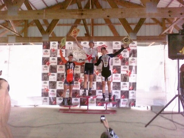 Joseph on the podium at the USGP in Madison.