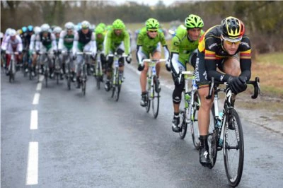 Not sure if Boonen is setting tempo for Sagan or Sylvain Chavanel here.