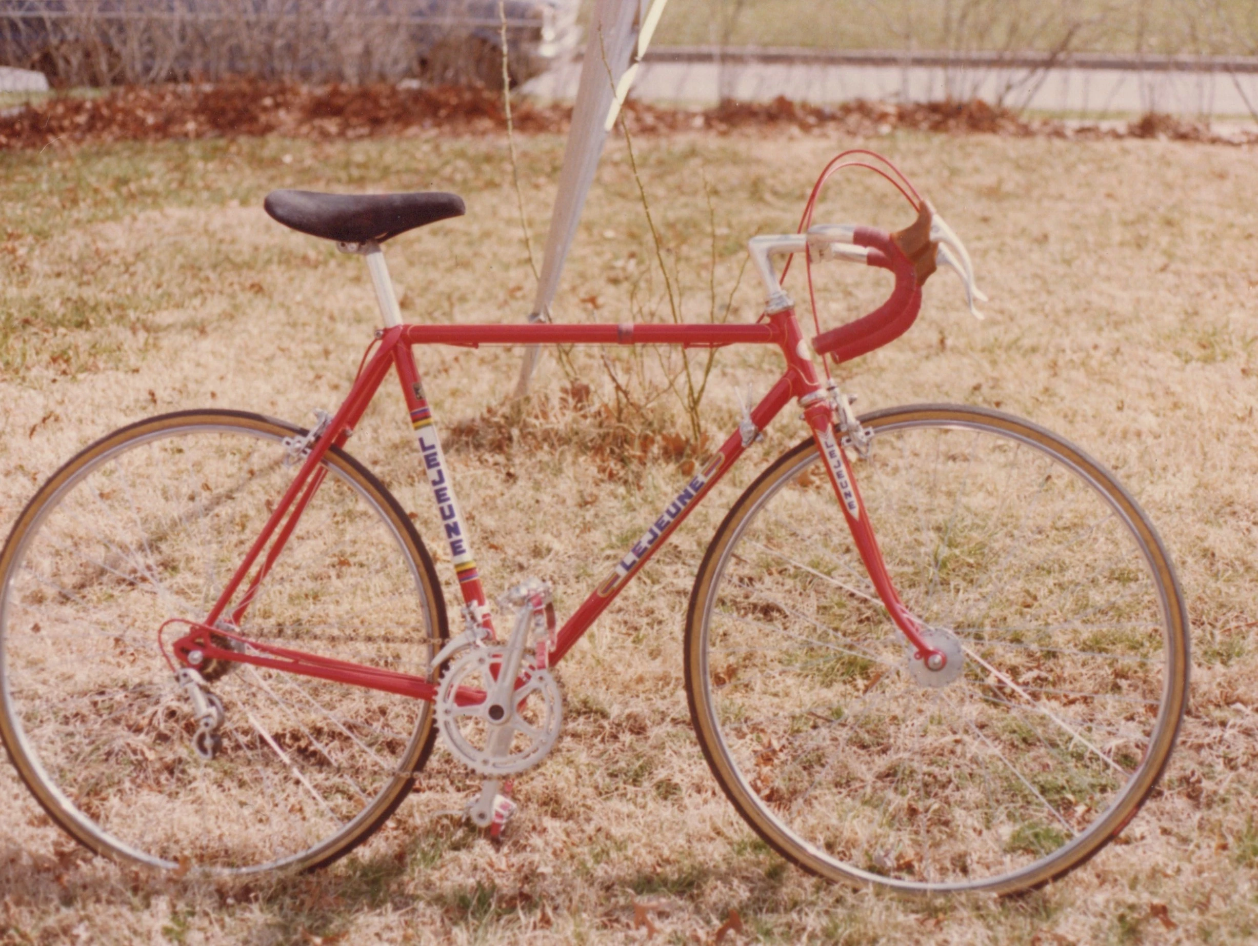 My first real bike. I rode this as an intermediate, just until I had mowed enough yards to buy a Colnago. How about those Phil Wood hubs?
