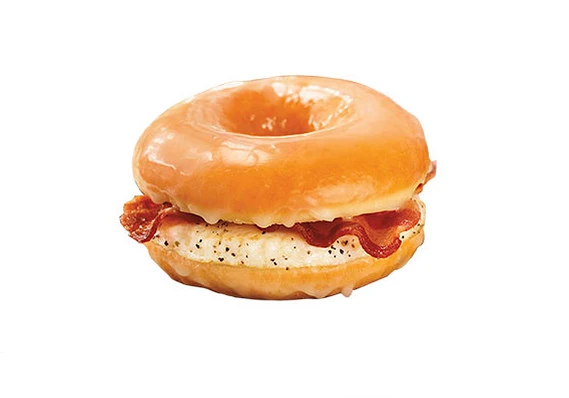 I saw that Dunkin Donuts is making a breakfast sandwich with an egg, bacon, layered by a donut. I wouldn’t be adverse to eating this. They say it only has 360 calories, less than a blueberry muffin they sell. Weird.