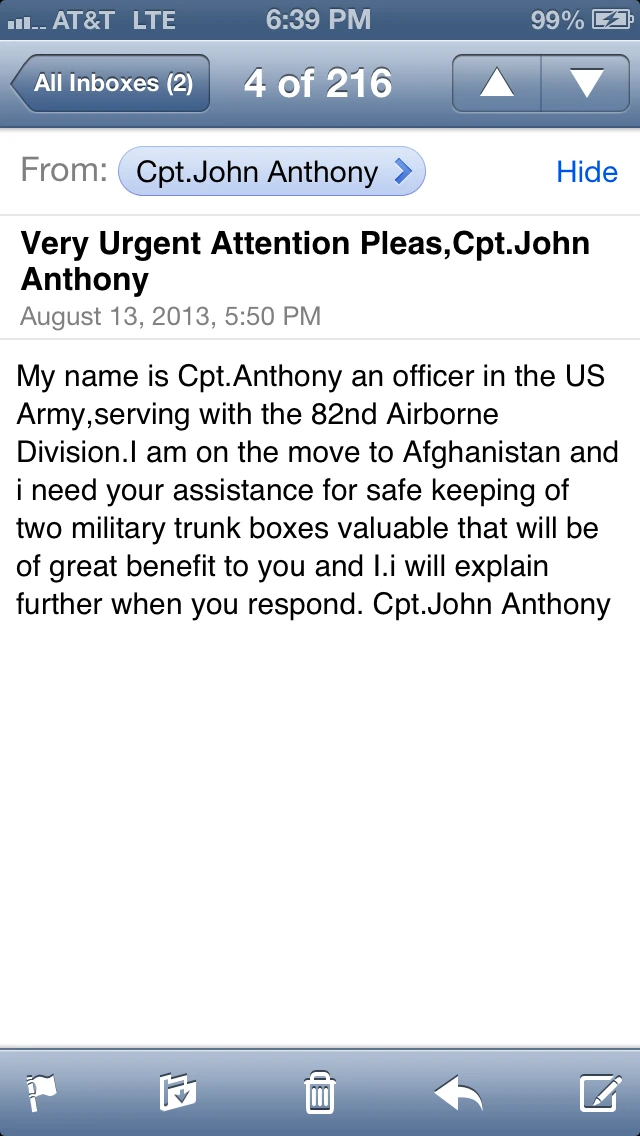 From the military guy.