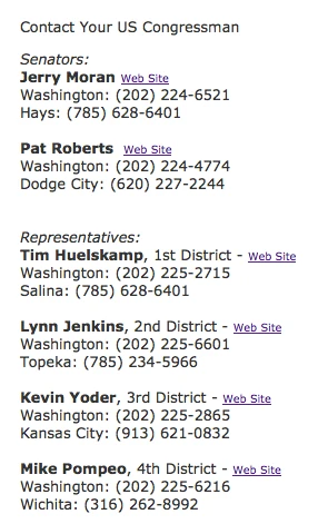 Sham on you Tim Huelskamp. And shame on you Kevin Yoder and Mike Pompeo.