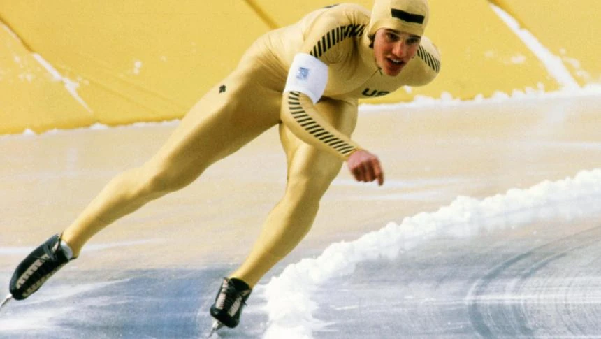 1980 Eric Heiden on his way to Olympic history.