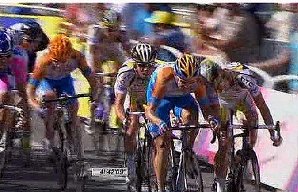 And, how about a little head butt action from the Tour.