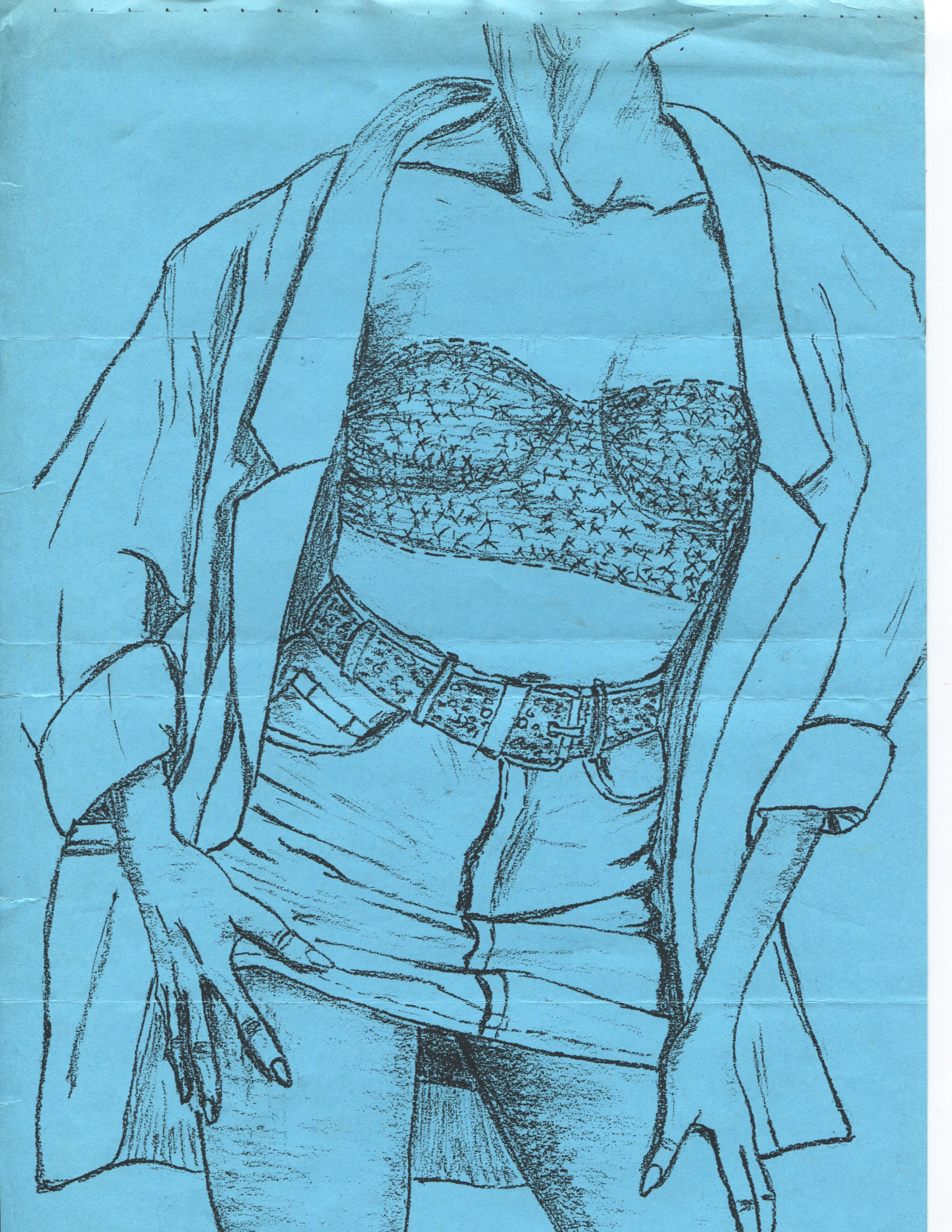 Taking the letter out of the scanner, I noticed this drawing Thomas did. I didn&rsquo;t really know he was such an artist.