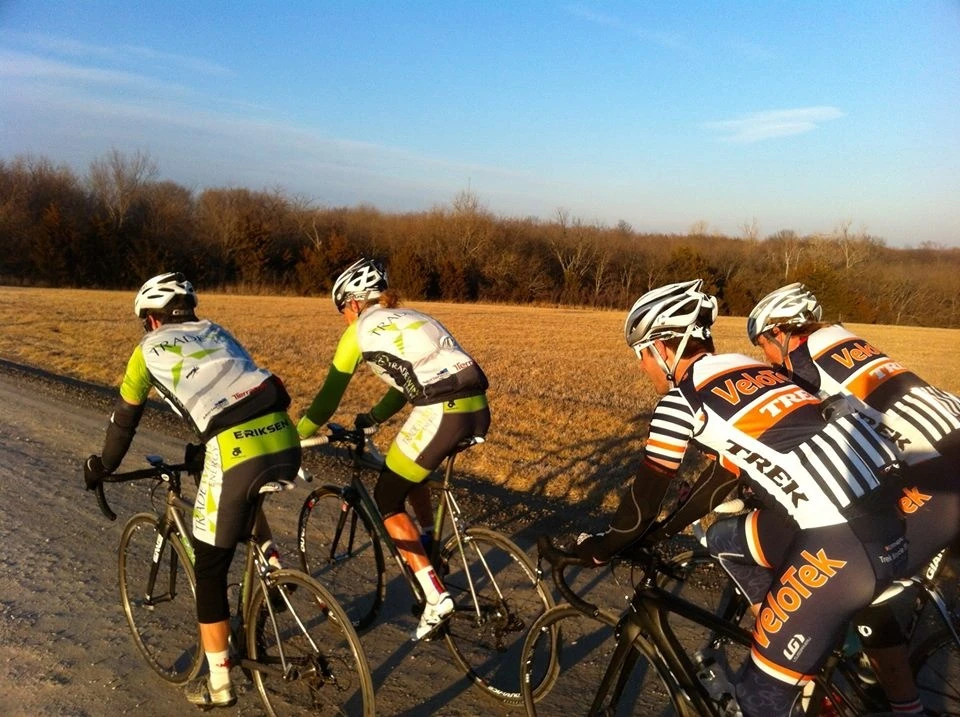 Riding back to Topeka after the race with Bill, Ian and Jack. Photo by Kris, who was there too.
