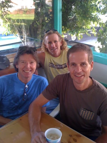 jimmy Mac, me and Andy Hampsten. I&rsquo;ve used this photo a few times, but this is one of my favorites.