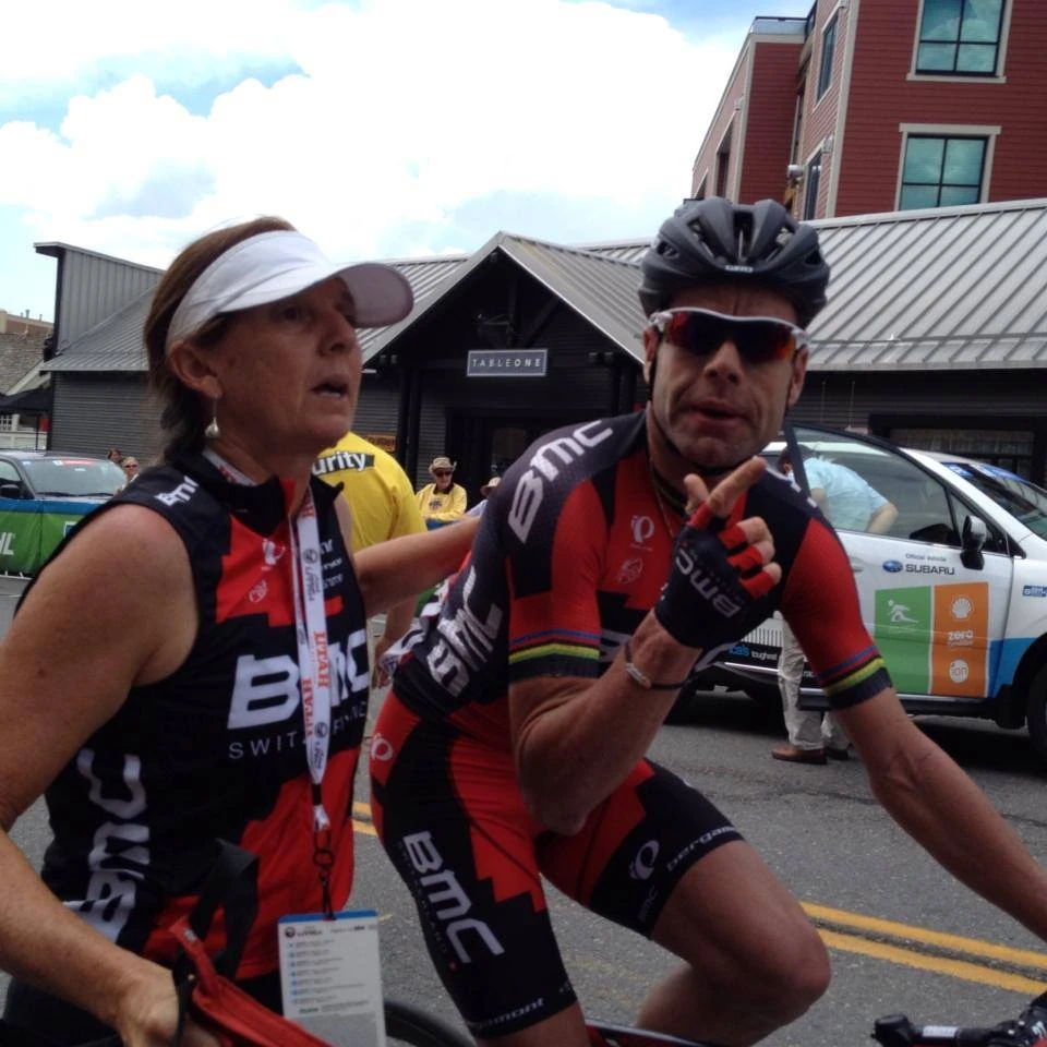 Trudi and Cadel after last Sunday&rsquo;s stage of the Tour of Utah. 