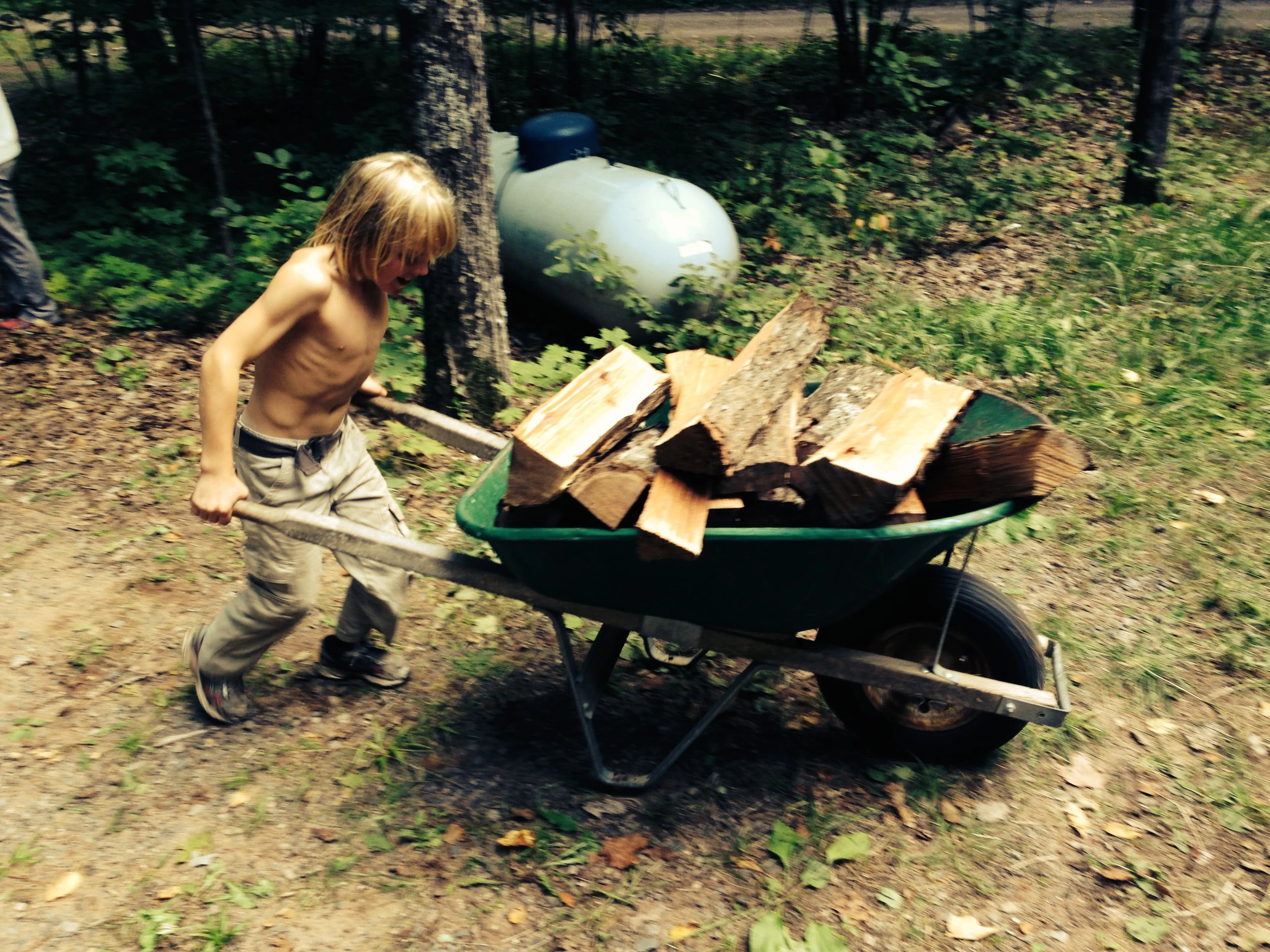 We even use child labor, though this child is stronger than most of us. He&rsquo;s George&rsquo;s son and takes after his father.