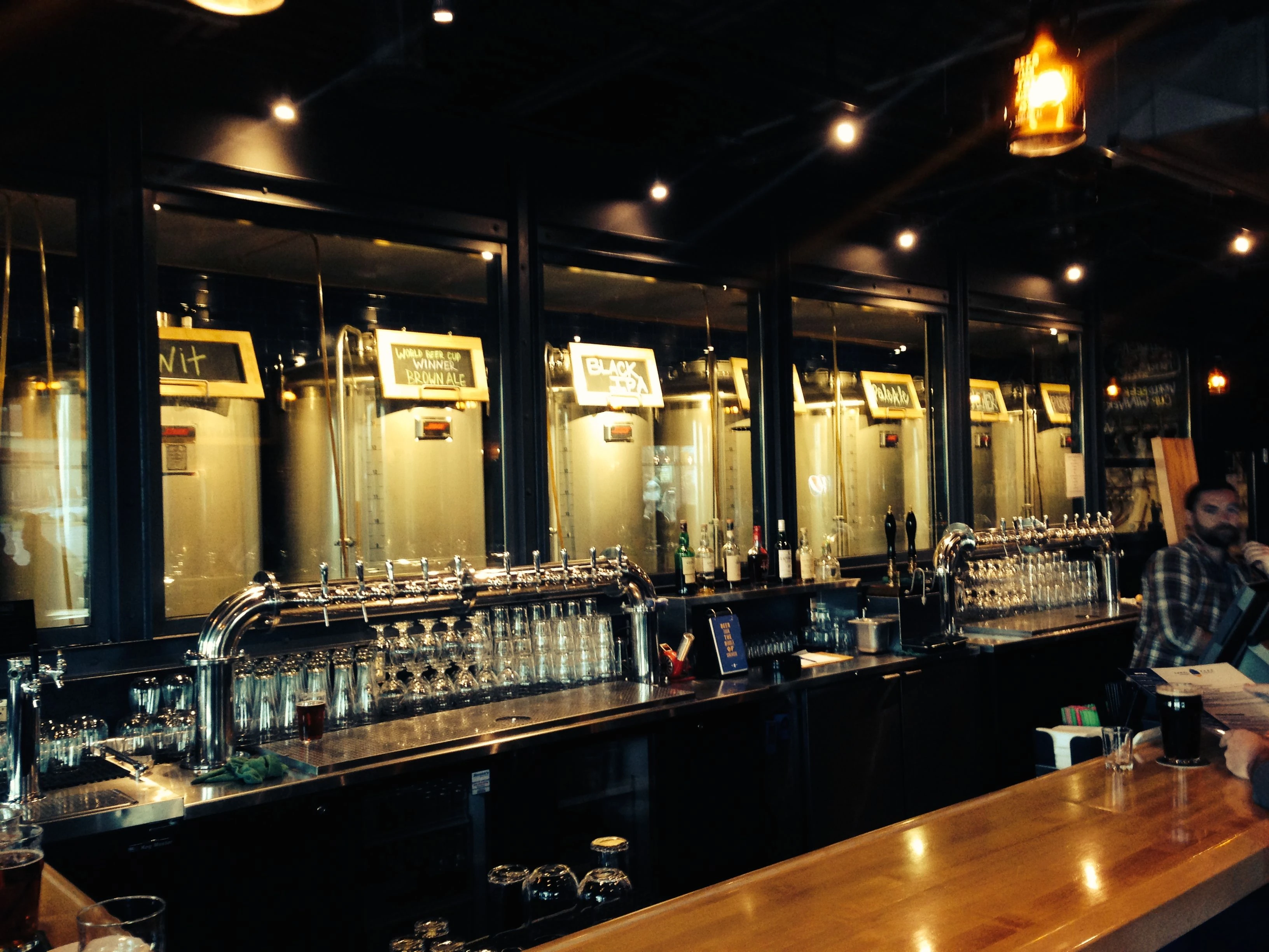 We ate at the micro brewery right there.