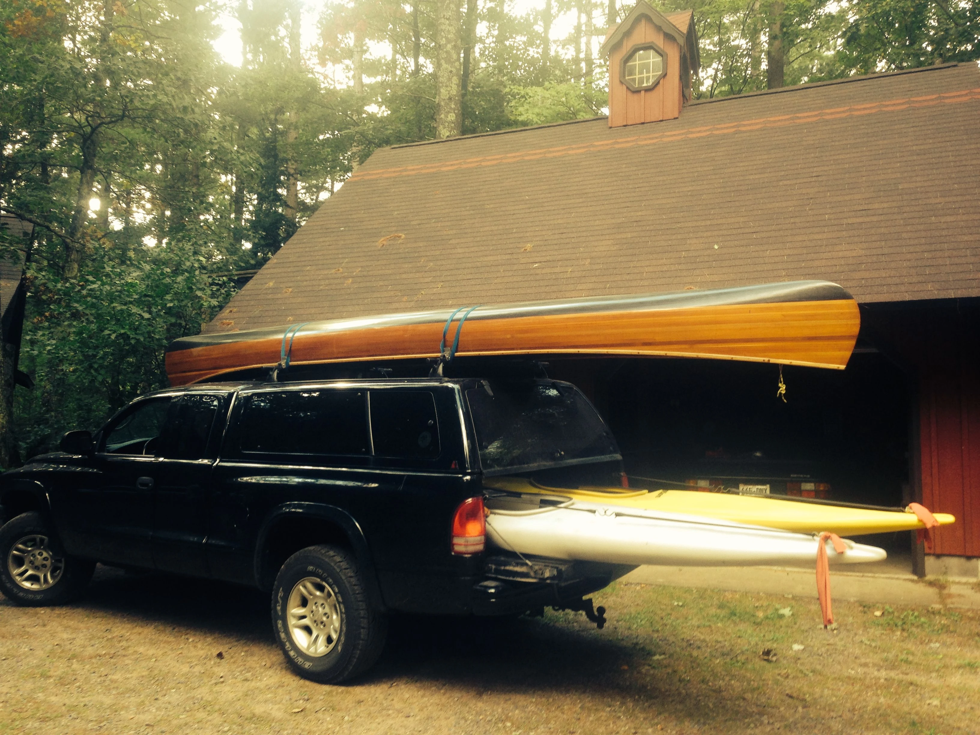 Bill and Dennis were using kayaks.