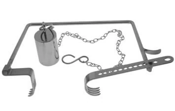 This is contraption that the surgeon uses to spread the muscle during surgery.