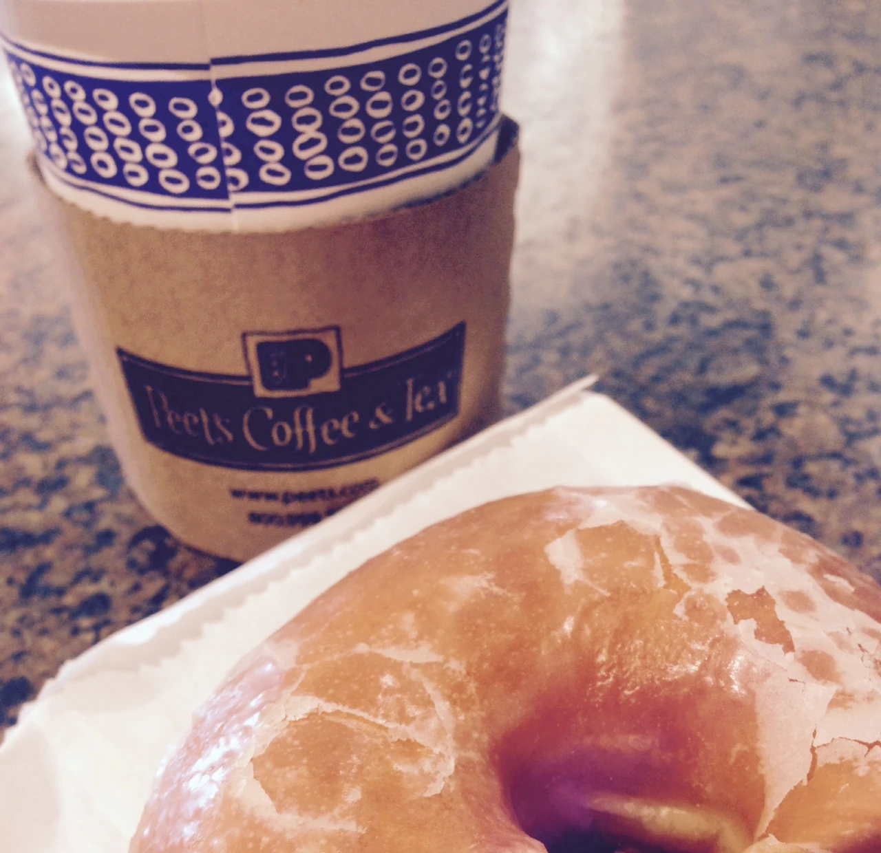Having a coffee and donut here in Phoenix. The donut is actually pretty good.