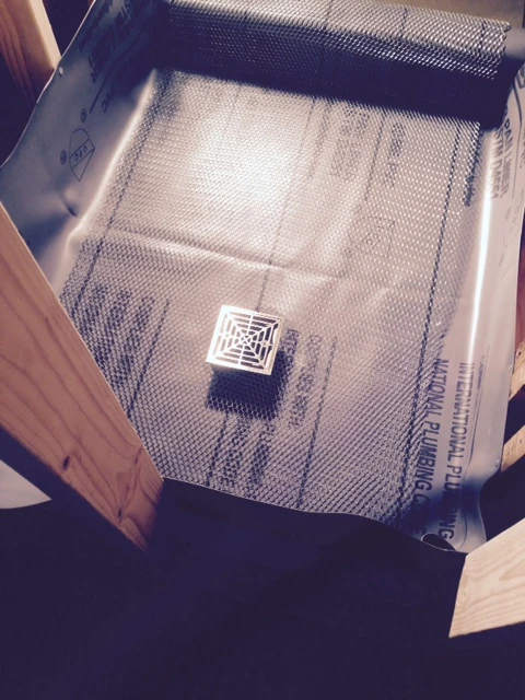 Shower pan I made last night.