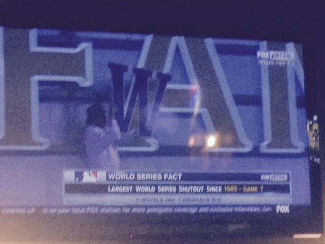 Smear by the Royals last night in the World Series.