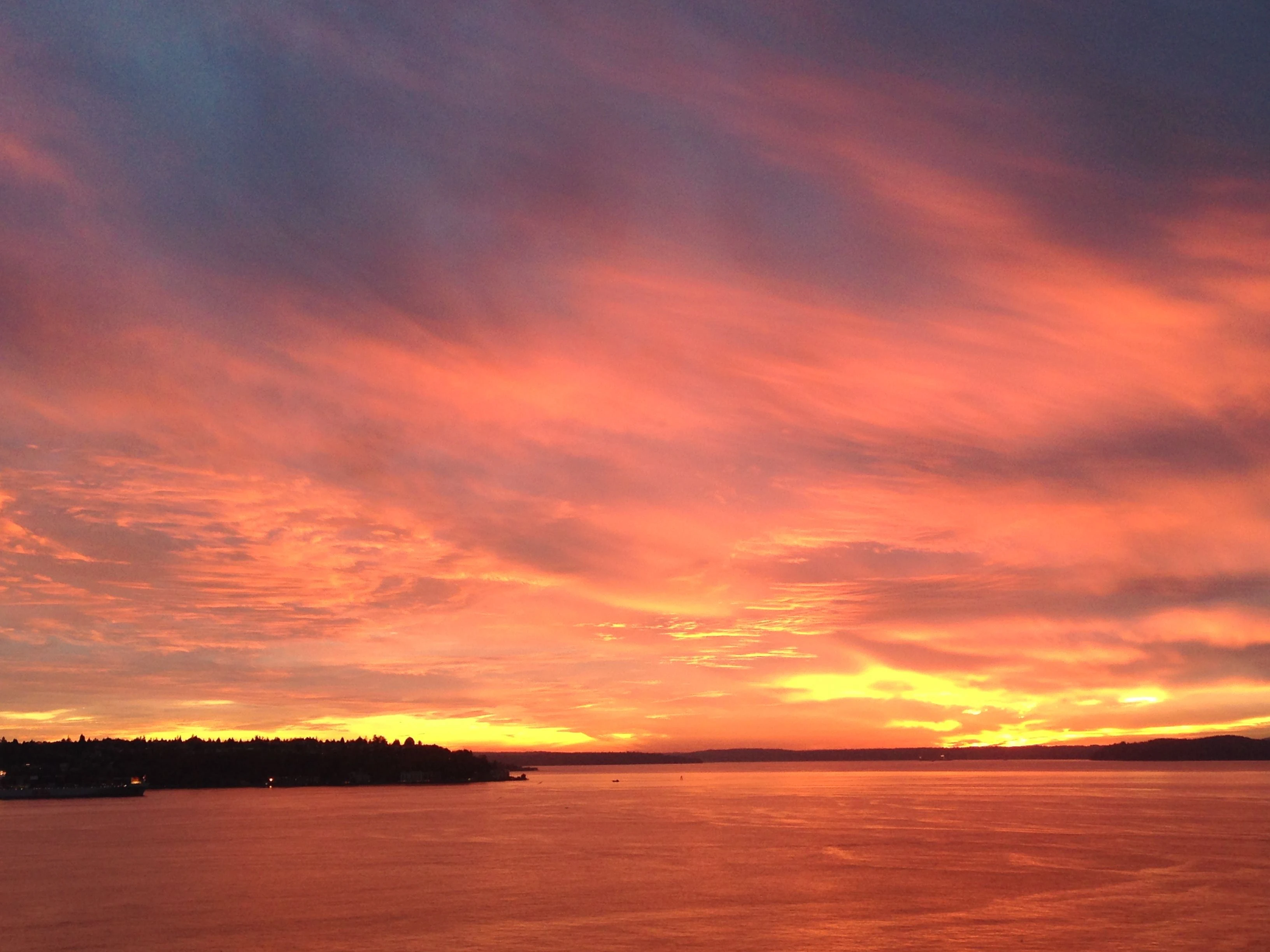 Sunset over Puget sound last night. Pretty great.