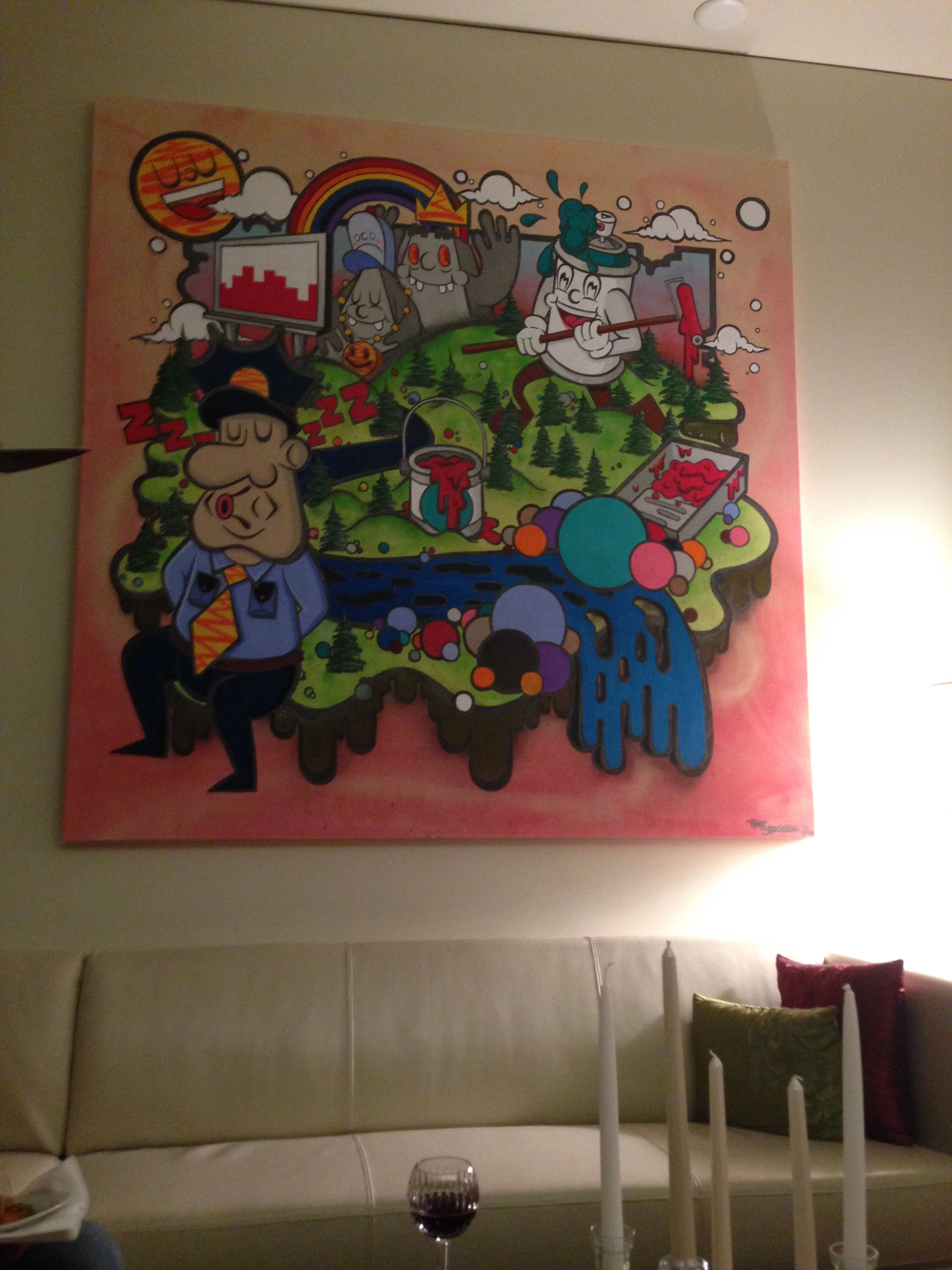 The new piece of art at Catherine&rsquo;s co-worker&rsquo;s.