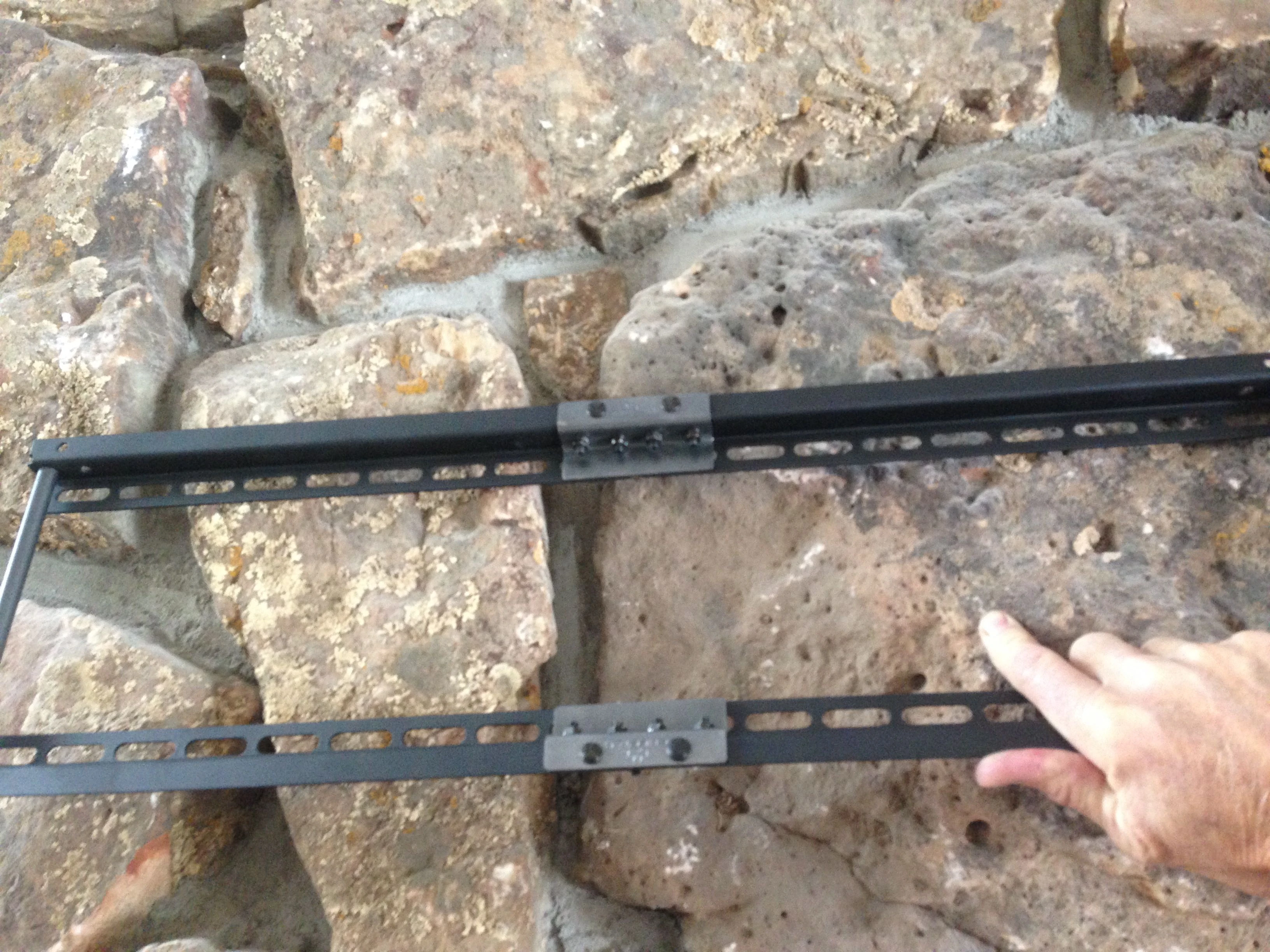 Rocks the TV mount had to be attached to.