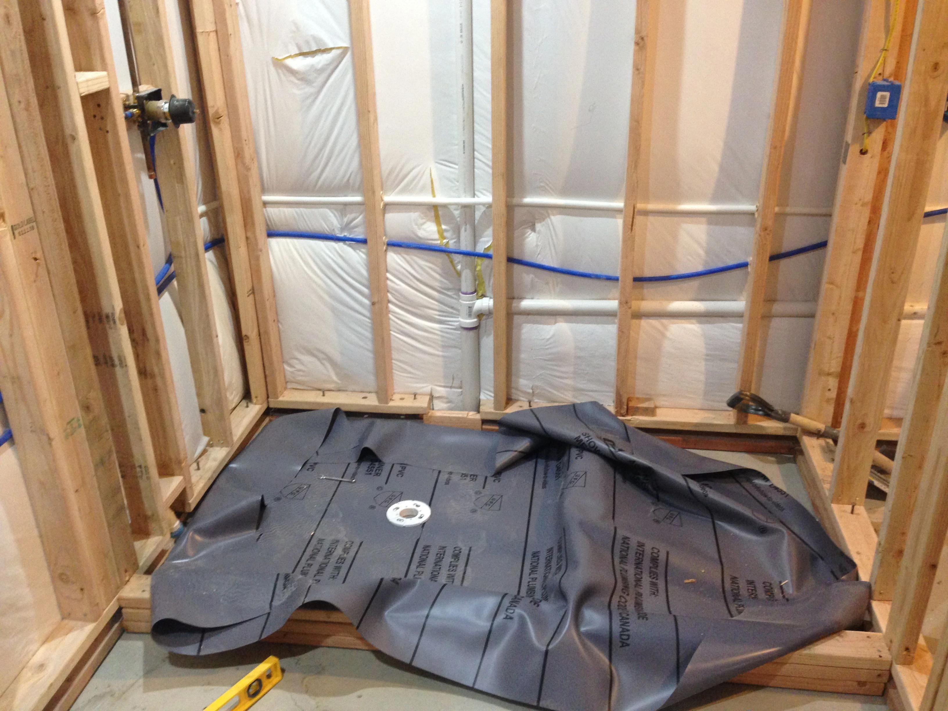 Shower pan layout deal.