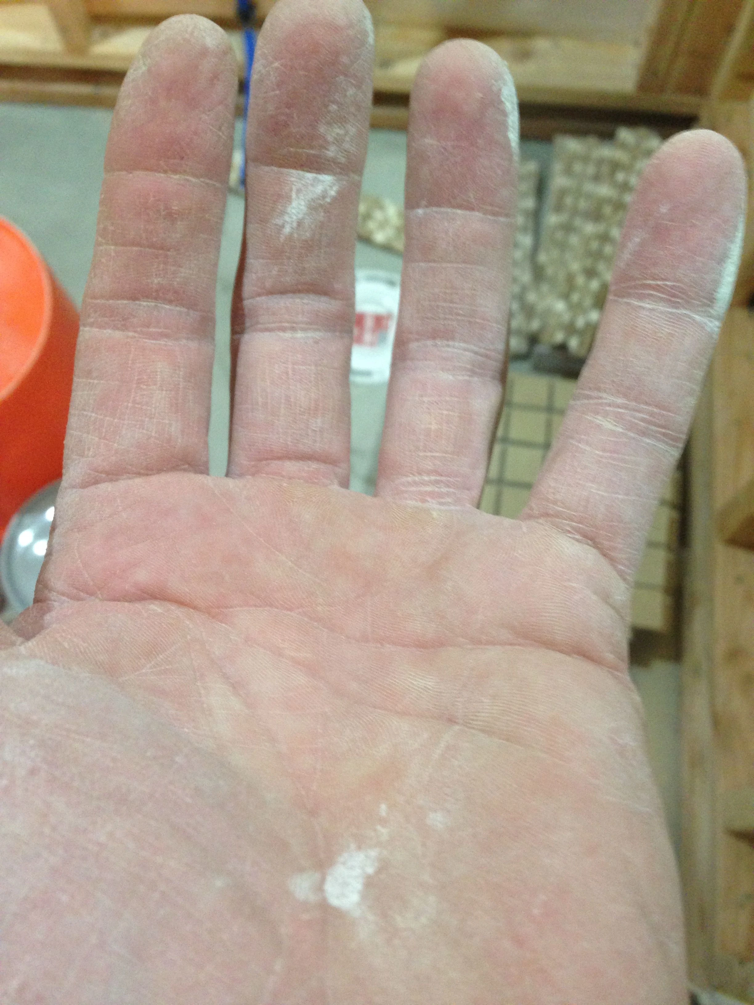 My hands are pretty wasted. I never can seem to keep gloves on very long.