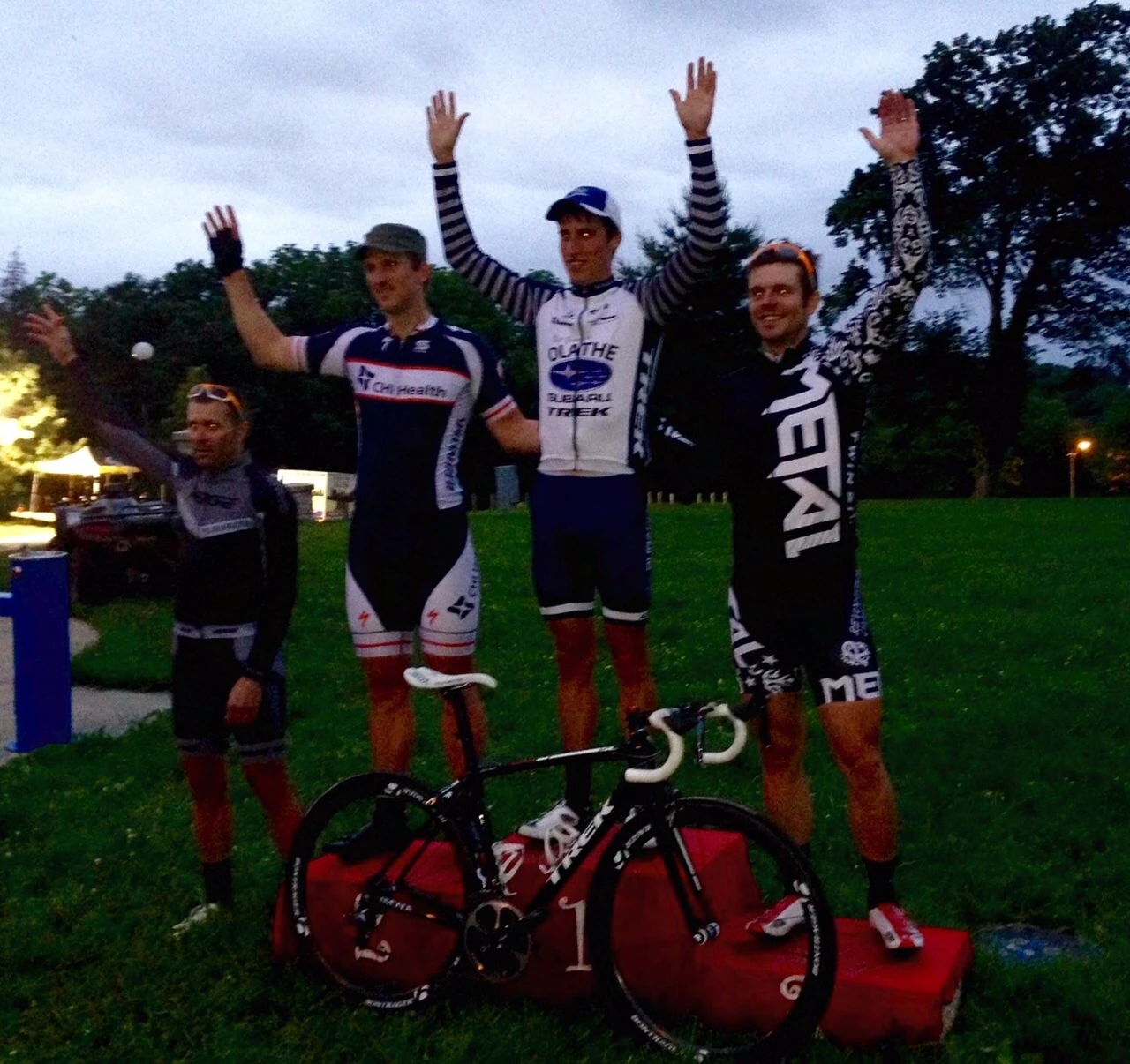 Podium. Garrick on top, the Lee and Brandon. Shadd Smith on the left for 4th.