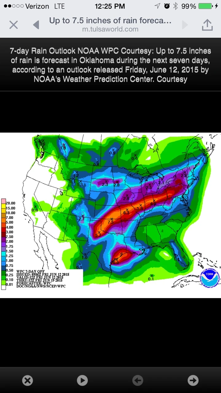 Tulsa&rsquo;s weather for the next week. 