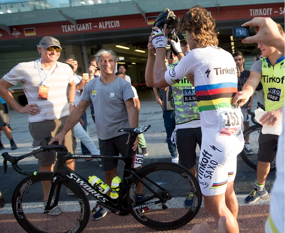 And the Tinkoff team brought their own bottles, it seems, so we need to refigure the number.