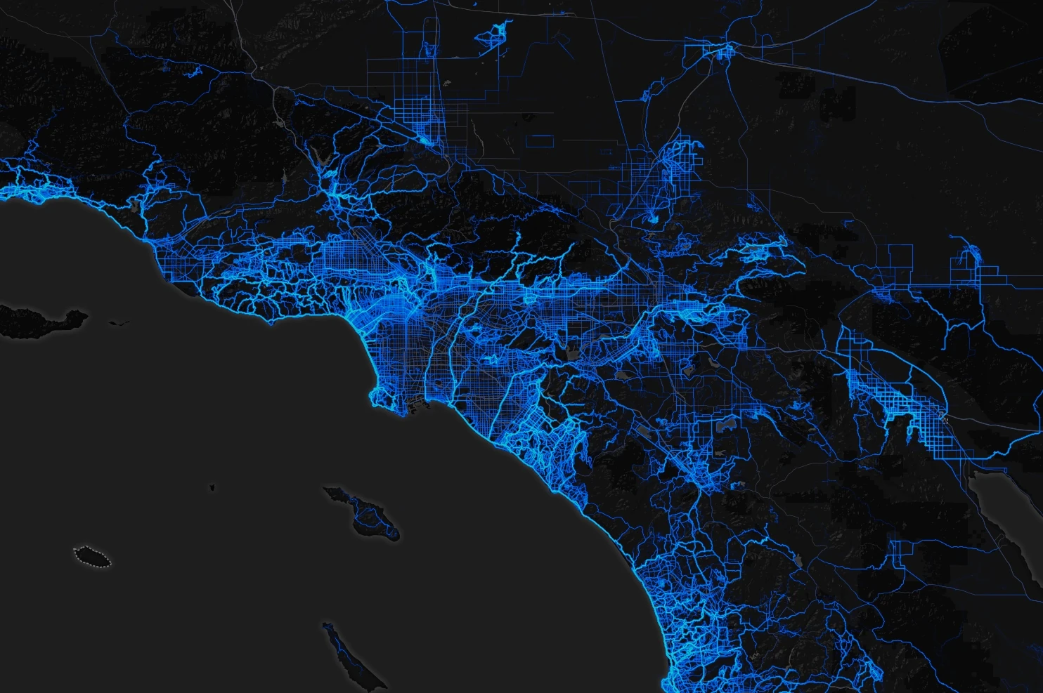 Heat map of the LA area. I&rsquo;m studying it. 