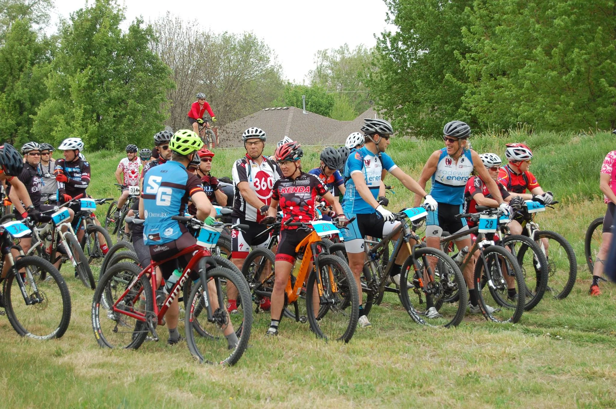 Waiting around for pre-race instructions. Catherine won the women&rsquo;s event. She got a new dual suspension Specialized and it seems pretty crazy light. It was a good start for her re-enty back into the sport.