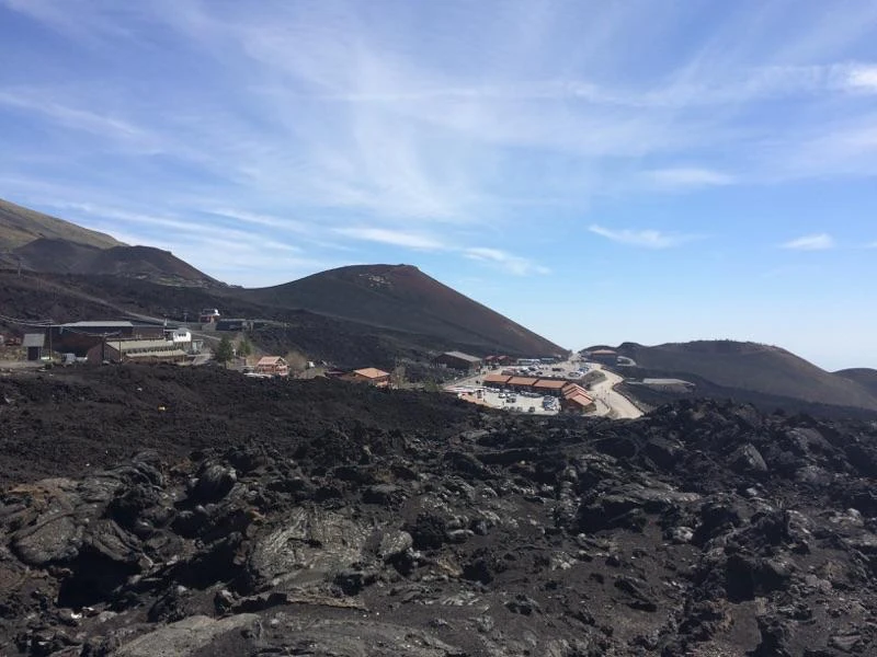 Hotel up on Mt. Etna.