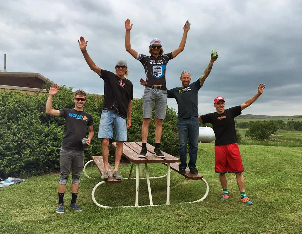 The podium. Doug said it was a grassroots race, so why not a grassroots podim. It was perfect.